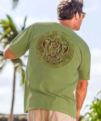 Tribal Turtle - Hemp Dyed Short Sleeve Crewneck T-Shirt