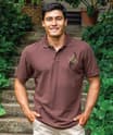 Tribal Honu Sets - Chocolate Dyed Short Sleeve Oceanfront Polo Shirt