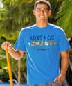 Hawaiian Humane Society Match Meow - Blue Hawaii Dyed Short Sleeve Crewneck T-Shirt
