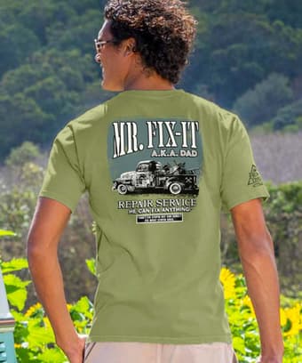 Mr. Fix It Dad - Hemp Dyed Short Sleeve Crewneck T-Shirt