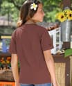 Choco Smile - Chocolate Dyed Short Sleeve Crewneck T-Shirt