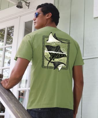 Spotted Eagle Ray - Hemp Dyed Short Sleeve Crewneck T-Shirt