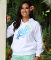 Lacey - White Long Sleeve Lightweight Pullover