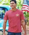 American Made 1776 - Paradise Red Dyed Short Sleeve Crewneck T-Shirt