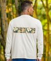 Masculine Floral Band - Coconut Dyed Long Sleeve Crewneck T-Shirt