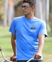 Msc Big Wave - Blue Hawaii Dyed Short Sleeve Crewneck T-Shirt