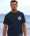 Manta Ray Circle - Navy Short Sleeve Crewneck T-Shirt