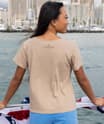 Painted Heart Flag - Kona Coffee Dyed Short Sleeve Scoop Neck T-Shirt