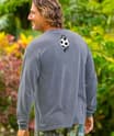 B. Kliban Soccer Cat - Crater Dyed® Long Sleeve Crewneck T-Shirt