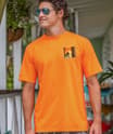 Beach Tiki Sunset - Apricot Dyed Short Sleeve Crewneck T-Shirt