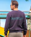 Honu Wave Tattoo - Blackberry Dyed Long Sleeve Sweatshirt