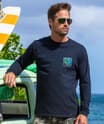 Island Reef Honu - Navy Long Sleeve Crewneck T-Shirt