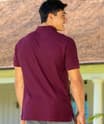 Sunset Scenic Circle - Fig Dyed Short Sleeve Pique' Polo Shirt