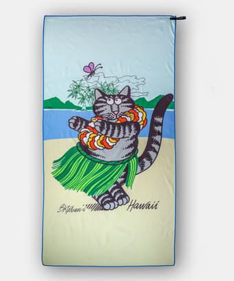B. Kliban Hula Cat - Microfiber Beach Towel