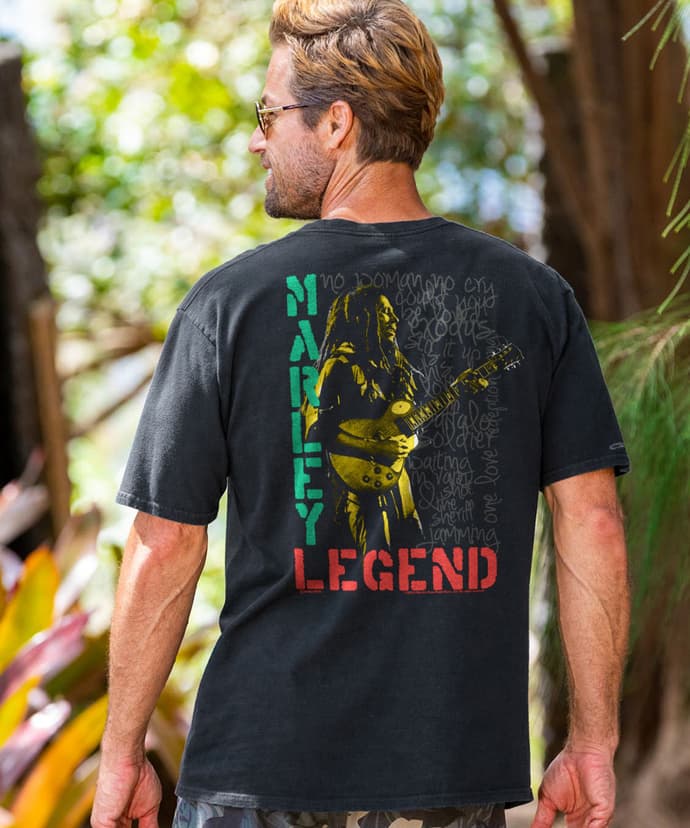 Bob Marley Legend - Black Short Sleeve Crewneck T-Shirt