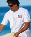 Surf United - White Short Sleeve Crewneck T-Shirt