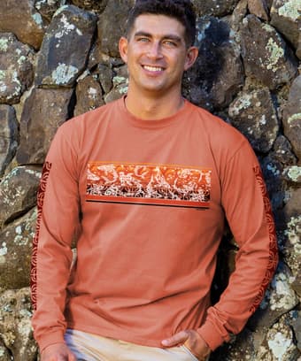 Mano Hunt - Chile Dyed Long Sleeve Crewneck T-Shirt