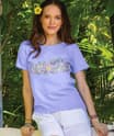 Naupaka - Lavender Dyed Short Sleeve Scoop Neck T-Shirt