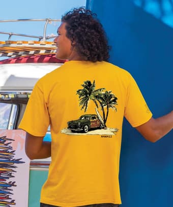Island Woody - Pineapple Dyed Short Sleeve Crewneck T-Shirt