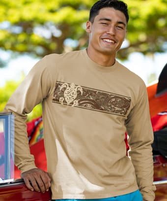 Teahi Band - Kona Coffee Dyed Long Sleeve Crewneck T-Shirt