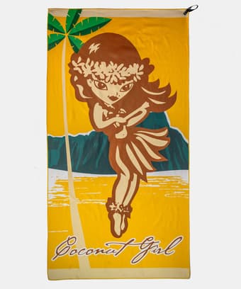 Big Coconut Girl - Microfiber Beach Towel