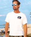 North Shore Surf Wave - White Short Sleeve Crewneck T-Shirt
