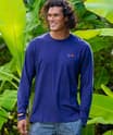 Crossed Skis - Indigo Long Sleeve Pima T-Shirt