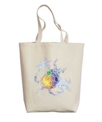 Turtle Seascape - Natural Weekend Tote