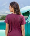 Wine Quilt - Wine Dyed Short Sleeve Scoop Neck T-Shirt