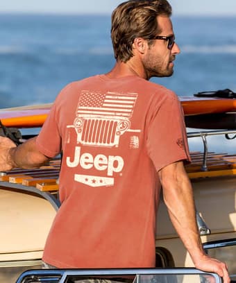 Jeep All American - Chile Dyed Short Sleeve Crewneck T-Shirt