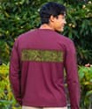 Monstera Band - Wine Dyed Long Sleeve Crewneck T-Shirt