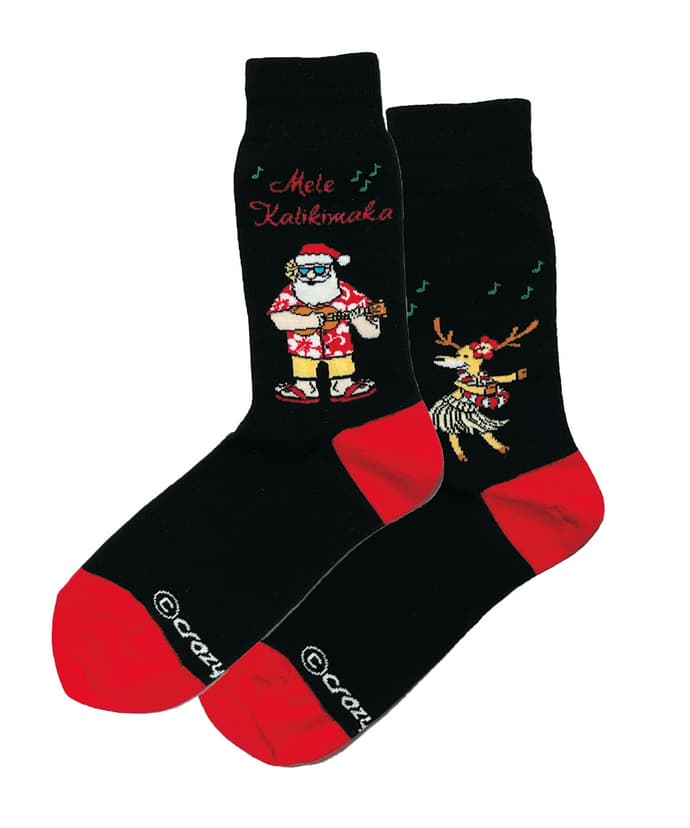 Christmas Jam Mele Kalikimaka - Graphic Cotton Crew Socks