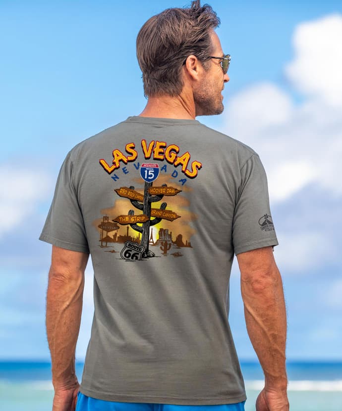 Las Vegas Signs - Crater Dyed® Short Sleeve Crewneck T-Shirt