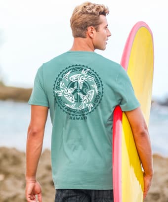 Kako Tri Mano - Seagreen Short Sleeve Pima T-Shirt