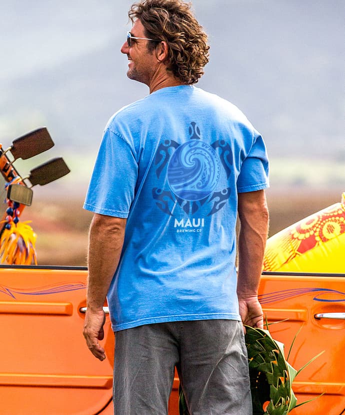 Maui Brewing Co New Big Swell - Blue Hawaii Dyed Short Sleeve Crewneck T-Shirt