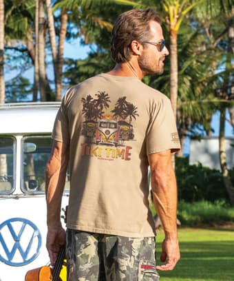 Volkswagen Tiki - Kona Coffee Dyed Short Sleeve Crewneck T-Shirt