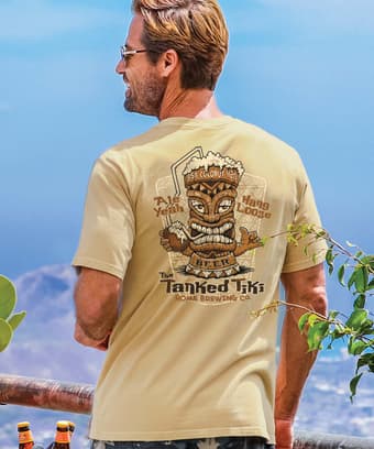 The Tanked Tiki - Pale Ale Dyed Short Sleeve Crewneck T-Shirt