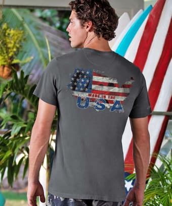 USA Made - Smoke Short Sleeve Pima T-Shirt