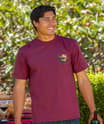 Aloha Aina Map - Wine Dyed Short Sleeve Crewneck T-Shirt