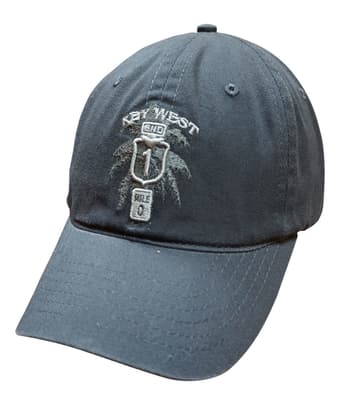 Key West Sign - Charcoal Twill Hat