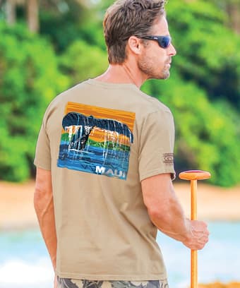 Island Tails - Kona Coffee Dyed Short Sleeve Crewneck T-Shirt