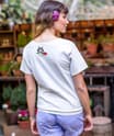 B. Kliban Long Stem Roses Cat - Coconut Dyed Short Sleeve Scoop Neck T-Shirt