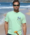Tropical Seaplane - Key Lime Dyed Short Sleeve Crewneck T-Shirt