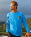 Sunset Surprise - Blue Hawaii Dyed Long Sleeve Crewneck T-Shirt