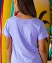 Whimsical Whales - Lavender Dyed Short Sleeve Scoop Neck T-Shirt
