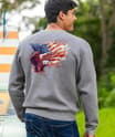 Freedom Eagle Flight - Crater Dyed® Long Sleeve Sweatshirt