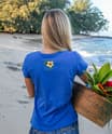 Hibiscus Trio - Sapphire Short Sleeve Pima T-Shirt