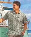 Island Movement - Hunter Green Short Sleeve Hawaiian Polo Shirt