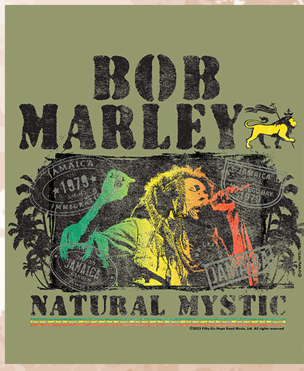 Bob Marley Natural Mystic - Hemp Dyed Short Sleeve Crewneck T-Shirt | Shop Now