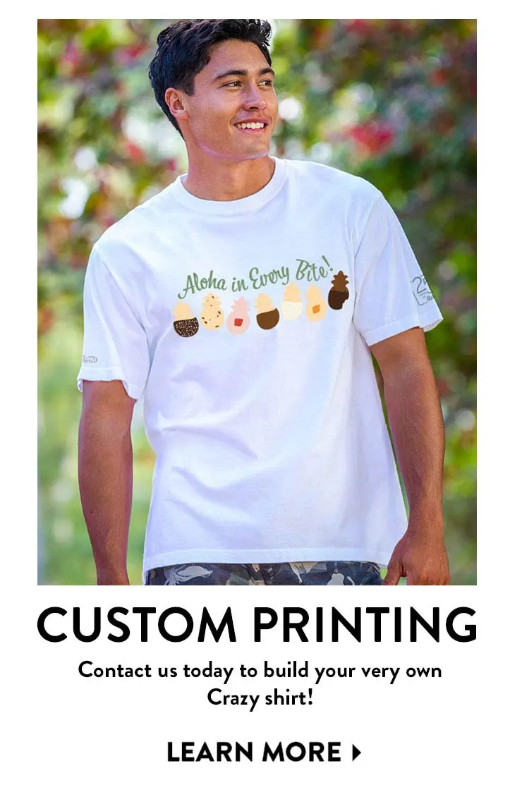 Be Original. Be Crazy. Contact us today to build your very own Crazy Shirt | Custom Printing